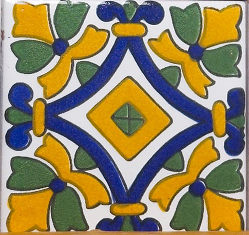 Plateau en Bois d'Olivier et Céramique (30x20cm)